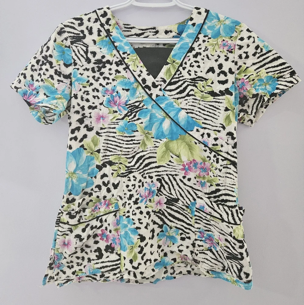 Scrub Top. Unique pattern. - Picture 1 of 1